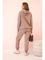 Dámský bavlněný zateplený komplet s potiskem fango