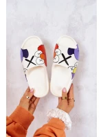 Gumové pantofle s potiskem Bílý Monsters Gumové pantofle s potiskem Bílý Monsters