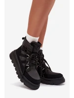Dámské Botky Trapery Na Platformě Černé Liorae