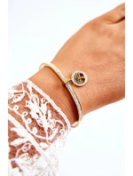 Ocelový Náramek S Kubickým Zirkonem Strom života Zlatý Alive