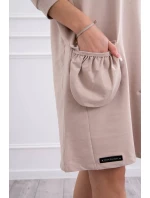 Béžové šaty s kapucí Béžové šaty s kapucí