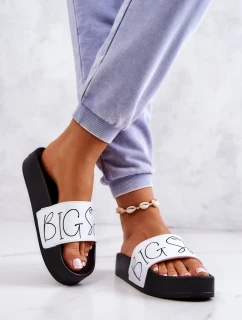 Dámské gumové pantofle Big Star JJ274A275 Černobílé