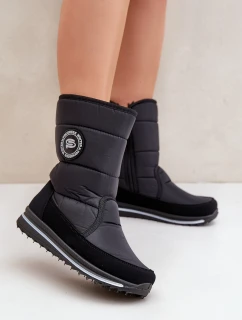 Dámské sněhule se zipem Progress PROGJ-21-09 Černé