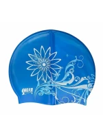 Silikonová plavecká čepice SHEPA s grafikou modrá B4 Silikonová plavecká čepice SHEPA s grafikou modrá B4