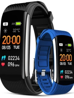 GIEWONT Smartwatch Black and Blue 2 Stripes GW200-7