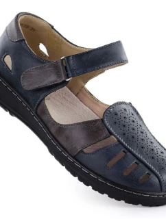 Dámská pohodlná prolamovaná obuv na suchý zip Unisoft 9955