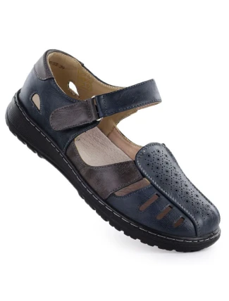 Dámská pohodlná prolamovaná obuv na suchý zip Unisoft 9955