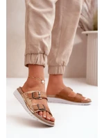 Dámské Pohodlné Sandały S Přezkami Hnědé Inblu CN000033