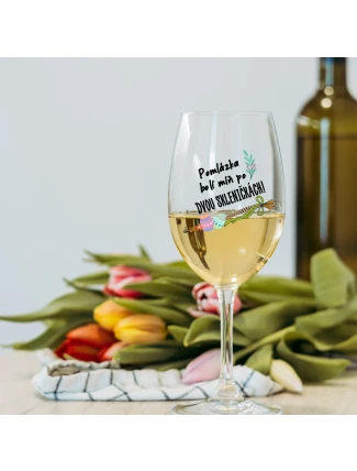 POMLÁZKA BOLÍ MÍŇ PO DVOU SKLENIČKÁCH! - čirá sklenice na víno 350 ml
