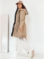 Dámská přechodná bunda parka VERCHA beige FashionStreet TY4261