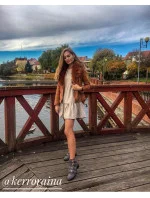 Dámská semišová bunda ramoneska v pudrově růžové barvě s kožešinou (6501)