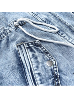 Světle modrá volná dámská džínová bunda (POP7012-K)