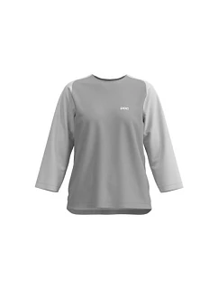 Cyklistické tričko POC W's Motion Air 3/4 Jersey, šedé