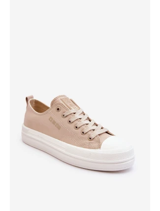 Nízké šněrovací tenisky Big Star LL274969 Béžové