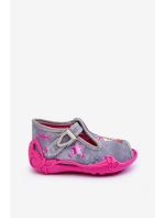 Sandałky Papcie veverky Befado 213P137 šedá-růžová Sandałky Papcie veverky Befado 213P137 šedá-růžová