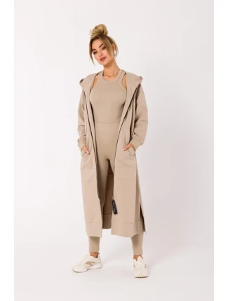 M729 Mikina s dlouhým zipem - béžová M729 Mikina s dlouhým zipem - béžová