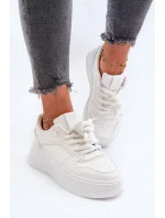 Dámské Tenisky na platformě Eco Leather White Vhisper Dámské Tenisky na platformě Eco Leather White Vhisper