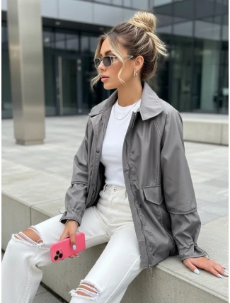 Dámská bunda ORLANDO tmavě šedá FashionStreet TY3609