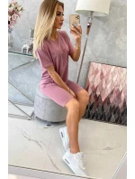 Komplet top+legginsy ciemny różowy