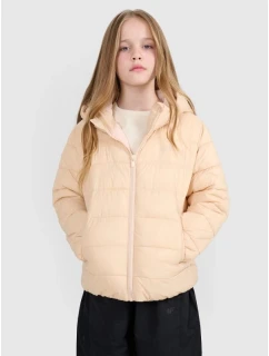 Dívčí péřová bunda se syntetickou výplní 4F 4FJRAW25TDJAF0816-83S