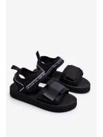 Dámské sandály na suchý zip Big Star LL274784 Černe Dámské sandály na suchý zip Big Star LL274784 Černe