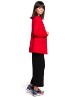 B102 Bavlněné otevřené sako - červené