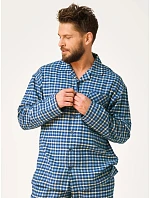 Pyžamo Key MNS 404 B26 dlouhé rukávy, velikosti M–2XL, rozepínací