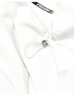 Tenký dámský přehoz přes oblečení ve smetanové barvě s kapucí (B8118-26) Tenký dámský přehoz přes oblečení ve smetanové barvě s kapucí (B8118-26)