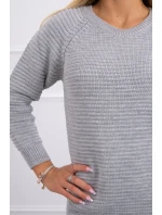Svetr Pruhované šaty šedé Svetr Pruhované šaty šedé