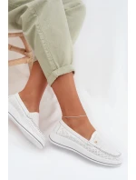 Dámské polobotky z přírodní kůže S.Barski GR61-5980 Bílé