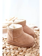 Dětské Teplé Sněhule Semišové béžové Gooby Dětské Teplé Sněhule Semišové béžové Gooby