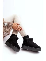 Dámské sněhule na platformě s kožešinovou podšívkou, černá Xamella Dámské sněhule na platformě s kožešinovou podšívkou, černá Xamella