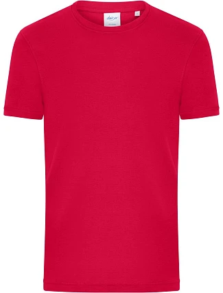 Daiber 8040 Pánské bio tričko s jemným žebrováním 02.8040 red Daiber 8040 Pánské bio tričko s jemným žebrováním 02.8040 red
