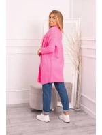 Svetr s netopýřími rukávy světle růžový
