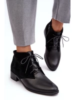 Modní Dámské Šněrovací Botky Černé Kefora