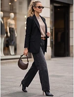 Dámské baggy džíny s páskem, černé, FashionStreet UY3117 Dámské baggy džíny s páskem, černé, FashionStreet UY3117