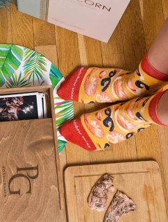 Duhové ponožky 1 pár Plody moře ponožek na pizzu