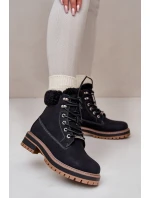 Zateplené dámské boty Big Star OO274A287 Černé Zateplené dámské boty Big Star OO274A287 Černé