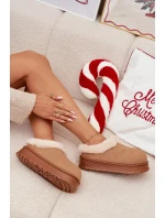 Dámské pantofle s kožíškem Camel Eveline