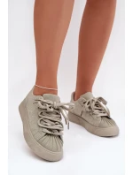 Ozdobené dámské tenisky zelené Calissea