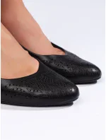 Stylové černé dámské lodičky na širokém podpatku Stylové černé dámské lodičky na širokém podpatku