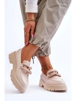 Kožené mokasínové boty Big Star LL274581 Béžová