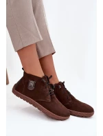 Dámské semišové barefoot polobotky s ozdobným detailem Zazoo – čokoládové