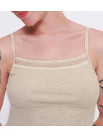 sloggi GO Ribbed Spaghetti Top - GRAY - SLOGGI GRAY - SLOGGI