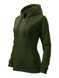 Dámská módní mikina na zip (vojenská)