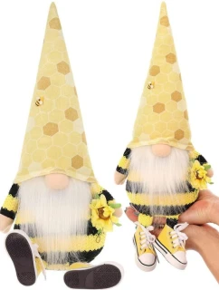 DUCH GNOM SEDÍCÍ PRAVDA 35+6CM V TRAMPSKÝCH JARNÍCH DEKORACÍCH dětské