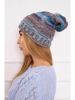 Fleecová čepice Klaudia K255 marine+grey Fleecová čepice Klaudia K255 marine+grey