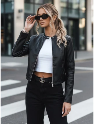 Dámská kožená bunda CHIC STYLE černá FashionStreet TY3897