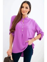 Halenka s delším zadním dílem fialová Halenka s delším zadním dílem fialová