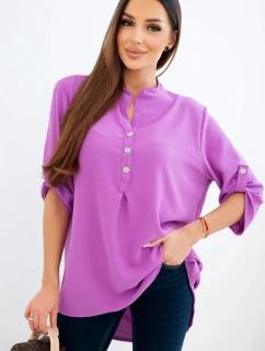 Halenka s delším zadním dílem fialová